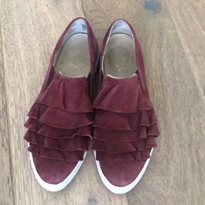 Seychelles burgundy suede loafer/ shoe 8.5